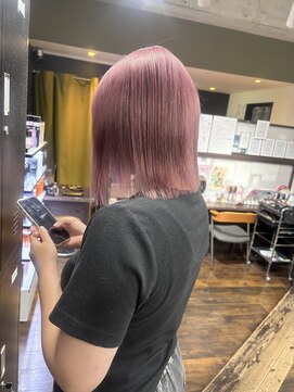 ガルボ ヘアー(garbo hair) ハイトーン 10代20代 ブリーチ ペールピンク ミルクティーピンク