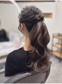 ゆるっと大人ポニーテール