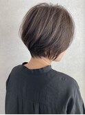 シアーブラウン×ショートボブ