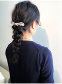 [高田馬場新宿池袋]ヘアセット×編みおろしスタイル×黒髪ロング
