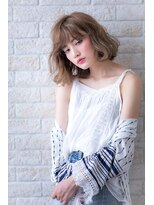 ヘアーアートシフォン 川口東口店(hair art chiffon)&nbsp;デザインカラー,イルミナカラー&無造作カールのボブディ【川口】