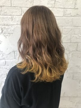 プライズ 池袋店(prize) 裾カラーグラデーションカラーミルクティブリーチカラー4042