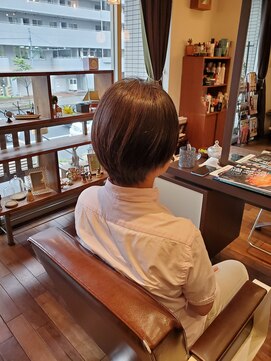 コティエ(cottie) 【お客様フォト】自然な内巻き縮毛矯正のメンズミディアム