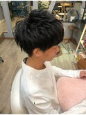 メンズツーブロックマッシュカット