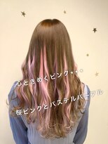 ニーナ ビューティーサロン(NINA Beauty Salon) 心ときめくピンクヘア！#プルエクステ#ハイライト#ピンクヘア