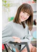 ミック ヘアアンドビューティー 大山店(miq  Hair&Beauty)&nbsp;シースルーバング◎ココアベージュ透け感ストレートa1