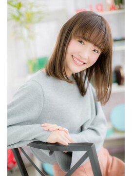 ミック ヘアアンドビューティー 大山店(miq  Hair&Beauty) シースルーバング◎ココアベージュ透け感ストレートa1