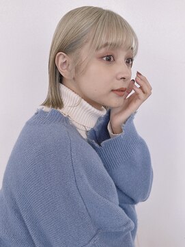 ゲーム 原宿店(GAME) 顔周り / ボブ  / ブリーチ / 切りっぱなしボブ