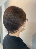 20代30代40代50代/フルバング/似合わせカット/レッドブラウン