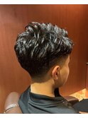 銀座　理容室　メンズパーマ　フェードカット　ビジネス