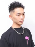 束感ショートマッシュパーマウルフ波巻きハイライト353