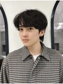 センターパートコンマヘアカルマパーマニュアンスパーマ