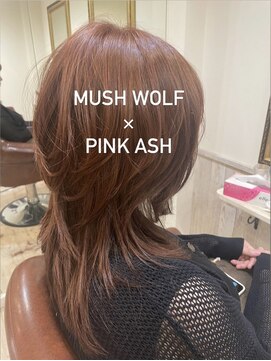 ヘアーズ ロッソ(hair's ROSSO) MUSH WOLF×PINK ASH [30代40代50代60代]