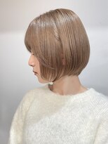 サンク 原宿 表参道(cinq)&nbsp;原宿ミルクティーアッシュベージュカラーミディアムロングウルフ