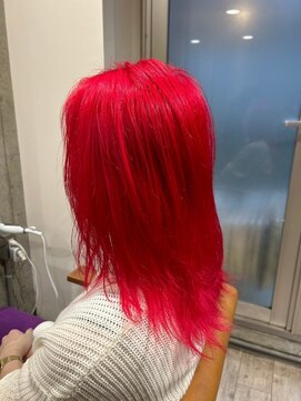 ヘア ルーナ バイ アプリーレ(hair lune by Aprire) 個性派透明感ハイトーンダブルカラーくびれミディアムスタイル