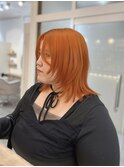 オレンジベージュ×フェイスレイヤー