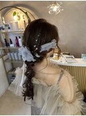 あみおろしリボンヘア