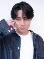 メゾンバイハバナ(maison by HAVANA)&nbsp;メンズサーフカール刈り上げセンターパートブルーブラック