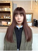 【ステップボーンカット】レッドブラウンロング