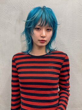 ギークス(GEEKS) 【GEEKS渋谷】シャギーカット/ミディアムレイヤー/ウルフ/派手髪