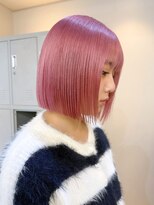 フラム 渋谷(flamme)&nbsp;◯【ブリーチ2回】クリアピンク×ぷつっとボブ
