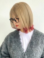 キャパサウス 春日 大野城店(CAPA south)&nbsp;エンドカラー 裾カラー ブリーチ ブロンドベージュ ショート