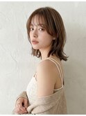 ラテブラウン/外からはねショートボブ/骨格似合わせカット