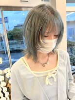 エ フュチュール モア(et Futur more) ウルフカット×ミントライトブルー