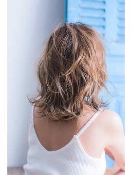 ミエルヘアーブラン(miel hair blanc) 大人系ゆるふわ外ハネミックス♪【miel hair blanc】