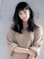 クィーンズガーデンバイケーツーギンザ(QUEEN’S GARDEN by K two GINZA)&nbsp;[K-two銀座]透けるバングでトレンド×黒髪×毛先パーマ