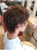 メンズ/中性かっこいいミディアムパーマ/20代30代メンズパーマ