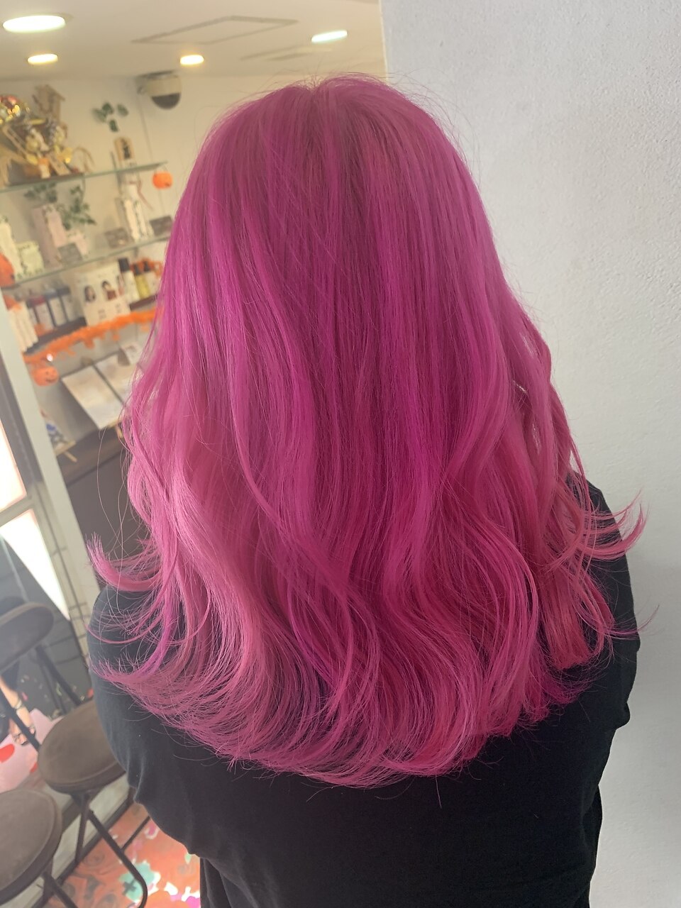 Wカラー☆フラッシュピンク☆派手髪カラー☆原色 ケアブリーチ