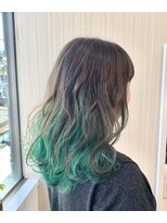 アーチフォーヘアー(a rch for hair) 【華やかインナーカラー】×【アイスグリーン】