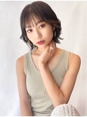 韓国巻き上品スタイル2/こなれミディ/顔周り/心斎橋&難波&なんば
