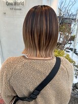 ヘアサロン ワンワールド(Hair Salon One World)&nbsp;すそカラーヘイリーボブ
