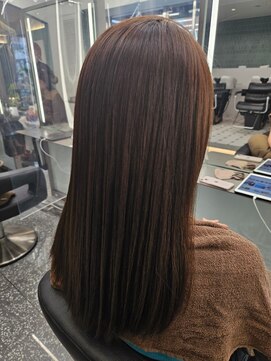アースモード 亀戸店(EARTH Mode) 縮毛矯正ロング♪コスメストレート髪質改善ココアベージュ