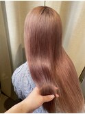 ホワイトピンクカラー/韓国/Wブリーチ/ケアブリーチ/髪質改善