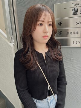ローレンジウ(LOREN JU) 透明感髪質改善ベージュダブルカラーミルクティーグレージュ