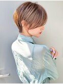 ショートボブ髪型20代30代前髪あり前髪なし面長丸顔【荒牧】AY