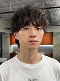 メンズカット/センターパート/ツイストスパイラル/ツイスパ