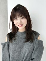 カシュカシュ 表参道(cache cache)&nbsp;薄め前髪顔まわりレイヤーシースルーぱっつん前髪おくれ毛