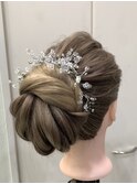 エレガントシニヨン 20代30代40代50代　結婚式お呼ばれ