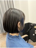 イヤリング×ネイビー