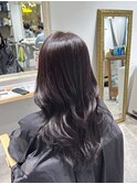 縮毛矯正のある髪質で暖色カラー