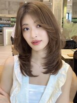 グランド(GRAND)&nbsp;セミロング30代40代ストレートレイヤー前髪なし前髪あり表参道