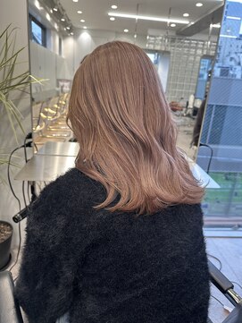 サンクマーケット 渋谷(cinq MARKET) 渋谷ブリーチカラーレイヤーカットヘーゼルベージュモカベージュ