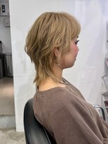 アンダーカレント(undercurrent)&nbsp;マレットヘアショートレイヤーブロンドブリーチデザインカラー
