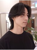 ニュアンスパーマ 韓国風センターパート サーフパーマメンズヘア