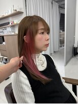 ゲーム 梅田(GAME) インナーピンク/レイヤーカット/髪質改善