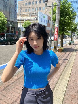 エマ あみ～ろ～ど店(EMMA) ミディアムレイヤー×ブルーブラック